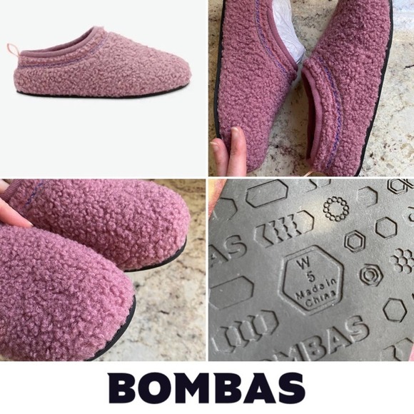 Bombas Shoes - NEW Bombas • $68 Sunday Slipper Gripper Mauve Rubber Sole Womens / Teen Girls 5